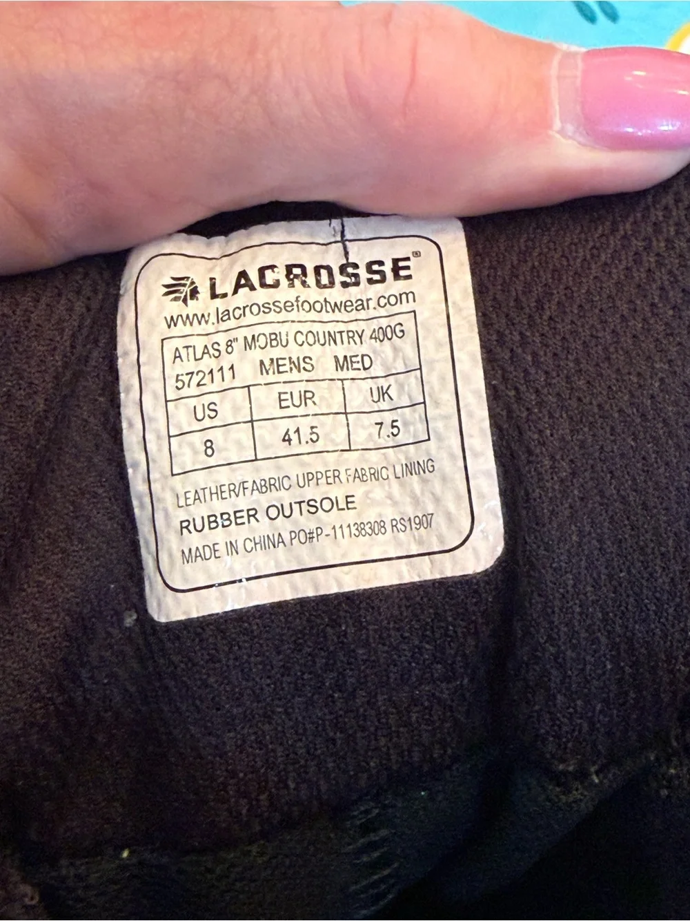 Lacrosse Windrose 400g Insulated Brown camo Men's Work Boots men 8.0